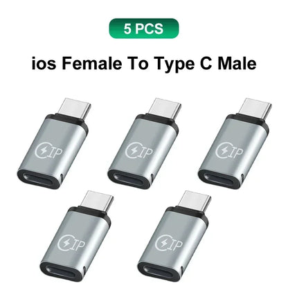 USB C Adapter Type C To Micro To Mini USB Female Converters for IPhone 14 13 Xiaomi Samsung for Lightning Male Charger Adapter