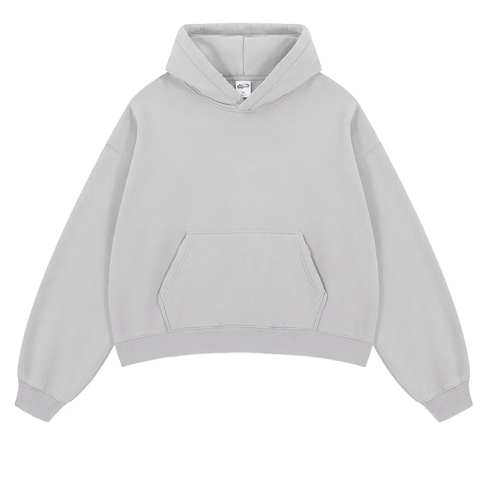 VIPReAlr2025 Winter Hoodie Retro Harajuku Fashion Washed Cotton 380GSM Pullover Sweatshirt Y2K RE Alr