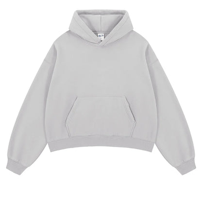 VIPReAlr2025 Winter Hoodie Retro Harajuku Fashion Washed Cotton 380GSM Pullover Sweatshirt Y2K RE Alr