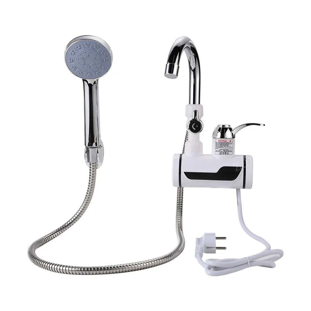 3000W Electric Kitchen Water Heater Tap Instant Hot Water Faucet Heater Cold Heating Faucet Tankless Instantaneous Water Heater