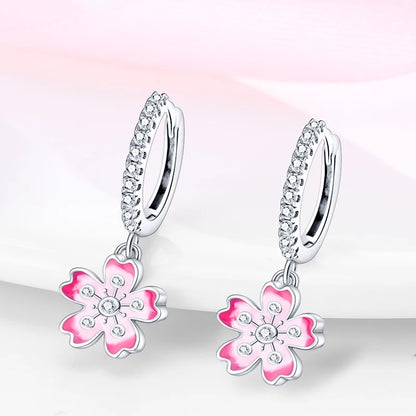 Hot Sale 925 Sterling Silver Spring Zircon Sunflower Stud Earrings For Women 2023 Trending Fashion Jewelry mother's day gift
