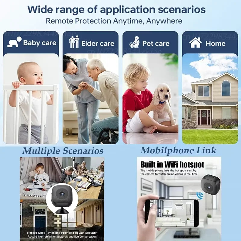Xiaomi 6K HD Mini WiFi Surveillance Security Camera with Two-Way Audio Motion Detection And Infrared Night Vision Cam 2026 New