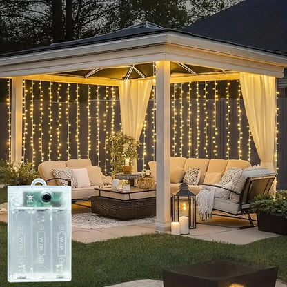 Bedroom Decoration Ramadan Home Decoration Battery Power LED Curtain Light Fairy String 2026 Mother's Day Eid Mubarak