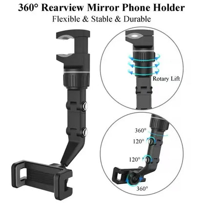 Universal Automotive Mobile Phone Bracket Rearview Mirror Fixed Rotary Adjustment Cross Border Automotive Bracket