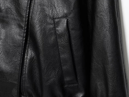 MUJER Faux Leather Women's Jacket Black Oversize Bomber Jackets for Women Outerwears Winter Overcoat Female Fashion Jacket Woman