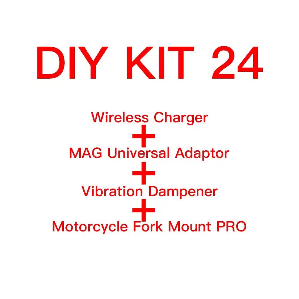 Motorcycle Handlebar Stem Fork Mount Holder Phone Mount Vibration Dampener MAG Universal Adaptors Wireless Charger Mirror Brake