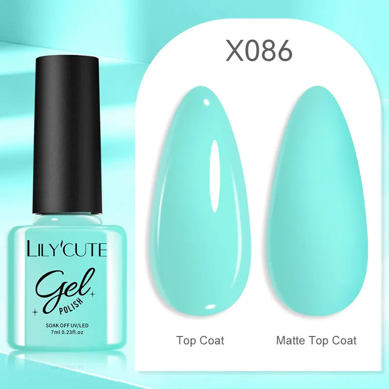 LILYCUTE 7ml Brown Red Purple Nail Gel Polish Coffee Color Series Semi Permanent UV Gel Soak off Nail Gel Varnishes For Nail Art