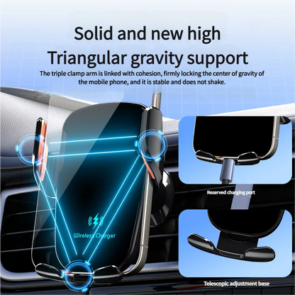 Smart Induction Car Phone Holder 15W Fast Charging Suitable For Dashboard Windshield Air Outlet Universal Automotive Supplies