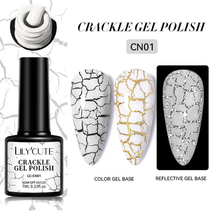 LILYCUTE 7ml White Color Gel Nail Polish Semi Permanent UV Gel Polish Gorgeous Full Coverage Soak Off UV LED Nail Gel Varnishes