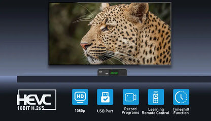 New H.265 TDT DVB-T2 C Digital Terrestrial TV Receiver HD DVB-T2 FTA Set Top Box EPG USB PVR TV Tuner for HD/Old TV