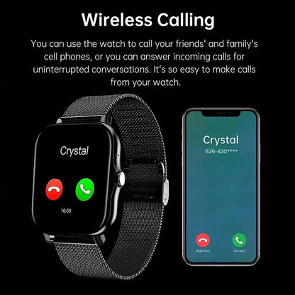 2026 Smartwatch Android Phone 1.44''Inch HD Screen Bluetooth Call Blood Oxygen/Pressure Monitoring Smart Watch Women Men Gift