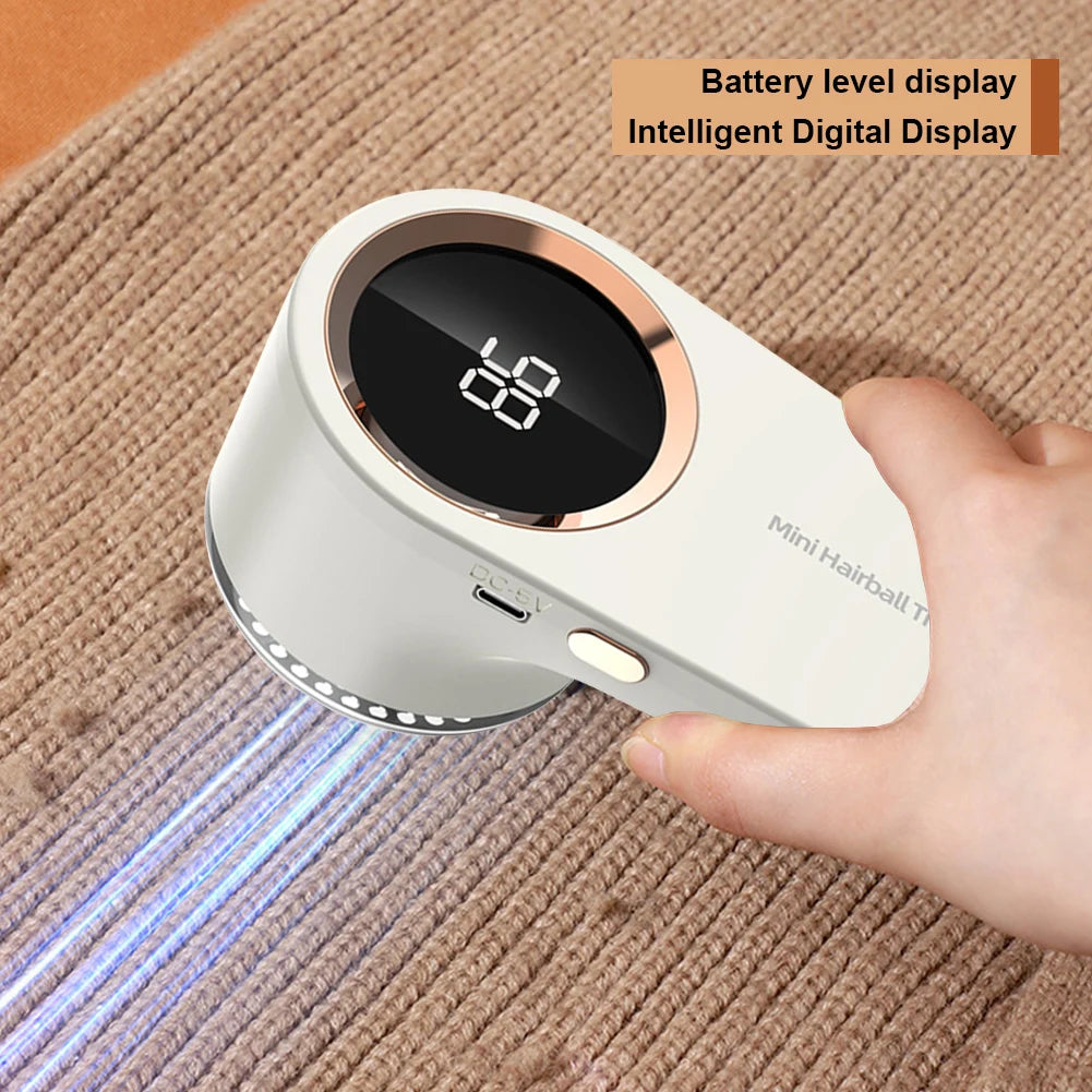 Electric Lint Remover Electric Pellet Fluff Remover Digital Display Debobbler Clothes Shaver Multifunction for Clothes Sweater