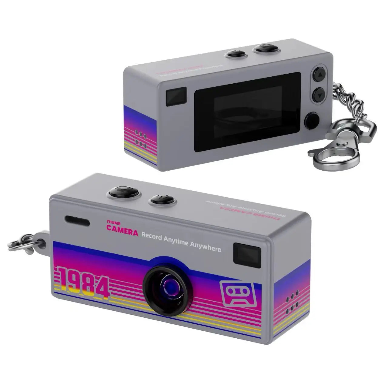 Magecam Thumb Keychain Camera 0.96inch Mini Action Camera Retro Support Memory Card 1080P Very Small Camcorder Video Recorder