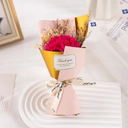 Soap Flower Carnation Bouquet Mother's Day Gift Small Bouquet Faux Flowers Perpetual Flower Companion Gift Accessories
