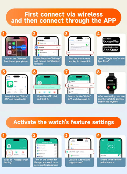 2026 Smartwatch Android Phone 1.44''Inch HD Screen Bluetooth Call Blood Oxygen/Pressure Monitoring Smart Watch Women Men Gift