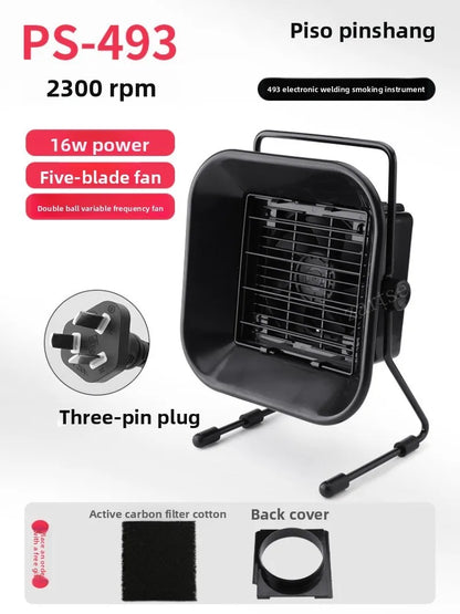 30W 60W Adjustable Speed Solder Smoke Absorber ESD Fume Extractor Fan Pipe Duct Exhuast Fan with 2M Pipe Tub Ventilation Fan