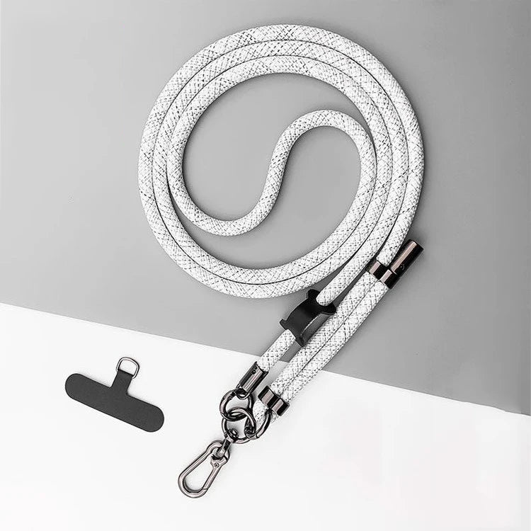 150cm Adjustable Mobile Phone Xyun Outdoor Anti-lost Crossbody Phone Lanyards Neck Rope with Patch Cellphone Hanging Cord Strap