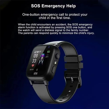 2026 Lenovo Kids Smart Watch SOS GPS Location Tracke Sim Card Call Child SmartWatch Camera Waterproof Watch Gift For Ios Android