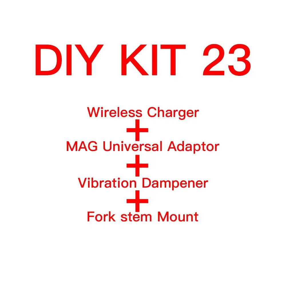 Motorcycle Handlebar Stem Fork Mount Holder Phone Mount Vibration Dampener MAG Universal Adaptors Wireless Charger Mirror Brake