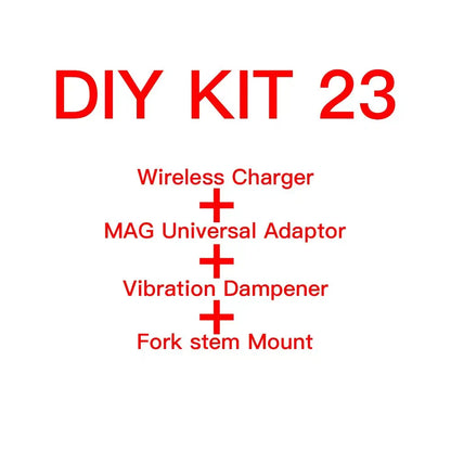 Motorcycle Handlebar Stem Fork Mount Holder Phone Mount Vibration Dampener MAG Universal Adaptors Wireless Charger Mirror Brake