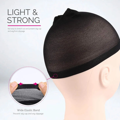 Wig Cap 4PCS Nylon Wig Caps Black Nude Wig Caps for Women Stocking Wig Caps for Halloween Cosplay for Women Men Kids Daily Use