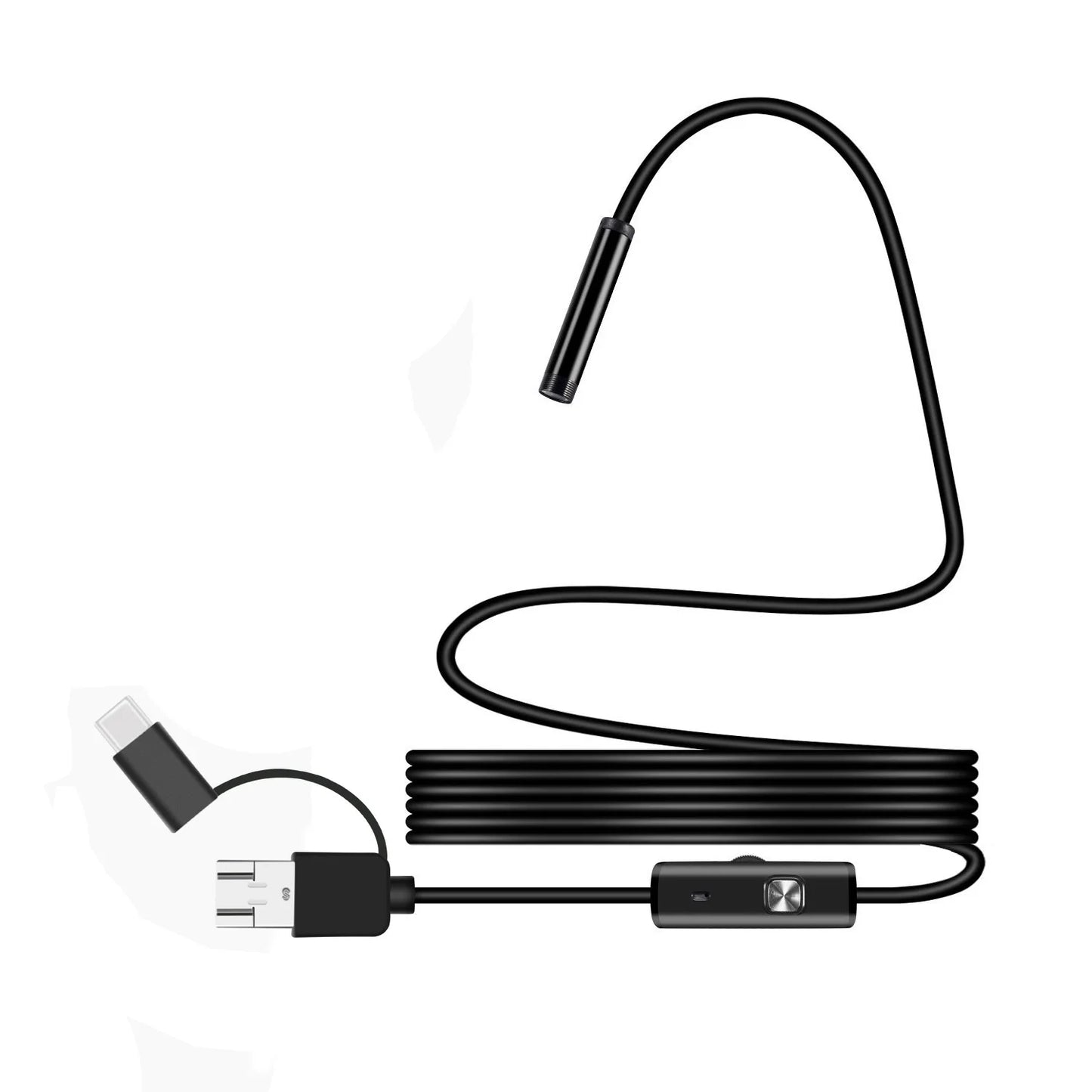 KERUI Industrial Borescope, 3 in 1 Endoscope Camera with 6 LEDs, Type C,IP67 Waterproof, OTG Mini Camera for Pipeline Inspection