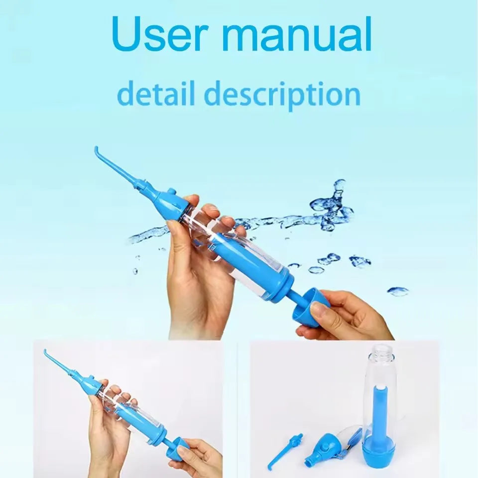 Non-Electric Portable Oral Irrigator Teeth Cleaner Water Jet Flossing Tooth Health Household Device