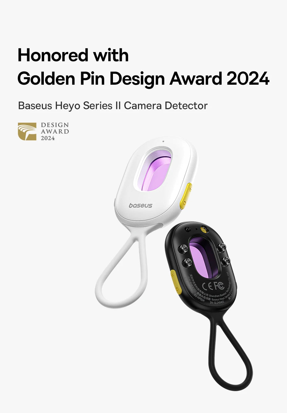 【New】Baseus Camera Detector Intelligent Hidden Camera Signal Gadget Security Alarm Anti Spy Candid Peeping Protection Detector