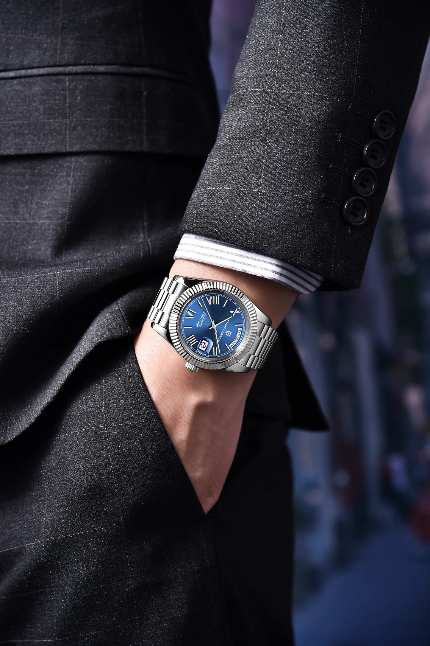 PAGANI DESIGN 2025 New Gold Green 40MM Date Week Men's Watches Automatic Watch Men AR Sapphire Glass NH36A Mechanical Wristwatch