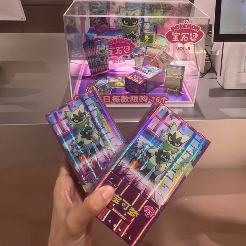 100%Original Pokemon Gem Pack Vol1 2 3 4 5 Cards Anime Pokemon PTCG Trading Gem Bag Cards Collected Toy Social Birthday Gift