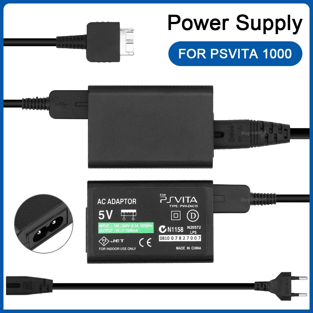 EU/US Plug Home Wall Charger AC Adapter Power Supply Cord for Sony PSP/PSV Host ACCU PSP1000/2000/3000 Supply Source and Game