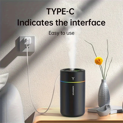 1pc Car Humidifier Colorful LED Aromatherapy Humidifier Silent Ultrasonic Air Aromatherapy Machine Suitable for Bedroom Office