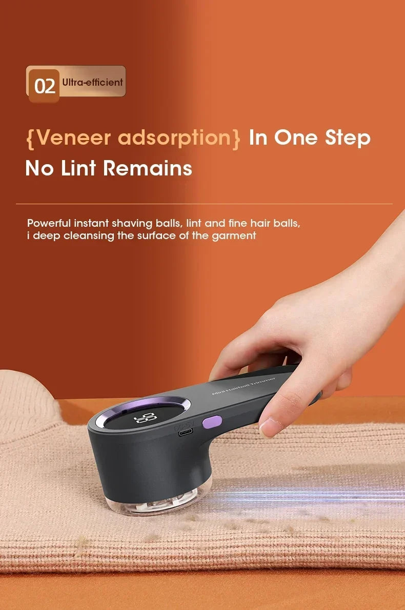 Lint Remover for Clothing Electric Pellet Fluff Remover Rechargeable Portable Fabric HairBall Shaver Removes Lint from Clothes