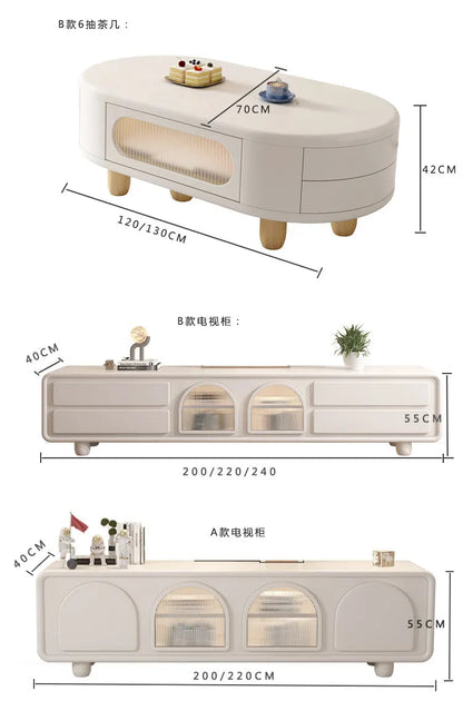 Simple Small Tv Stand Light Color High Gloss Entertainment Tv Stand Floor Movable Mobili Soggiorno Moderni Home Furniture