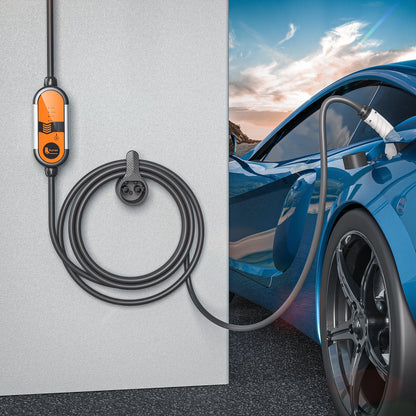 feyree Portable EV Charger Type2 IEC62196-2 16A EVSE Charging Cable Type1 SAE J1772 EU Plug Controller Wallbox for Electric Car