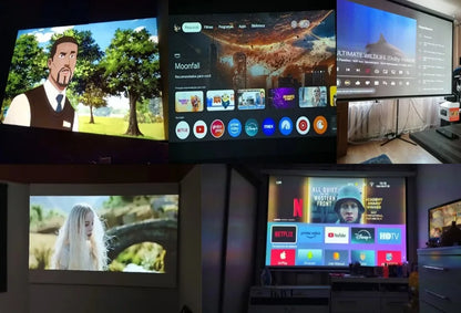 BYINTEK R90 Max Full HD 1080P Projector 4K DLP 2200 ANSI Lumens Android TV 11.0  3D 4K Supported Smart  Home Theater  Projector