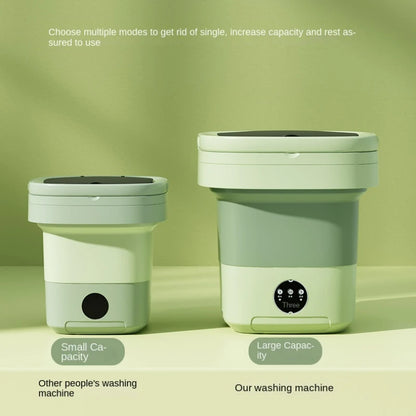 6L/11L Portable Folding Washing Machine Big Capacity With Spin Dryer Bucket for Clothes Travel Home Underwear Socks Mini Washer