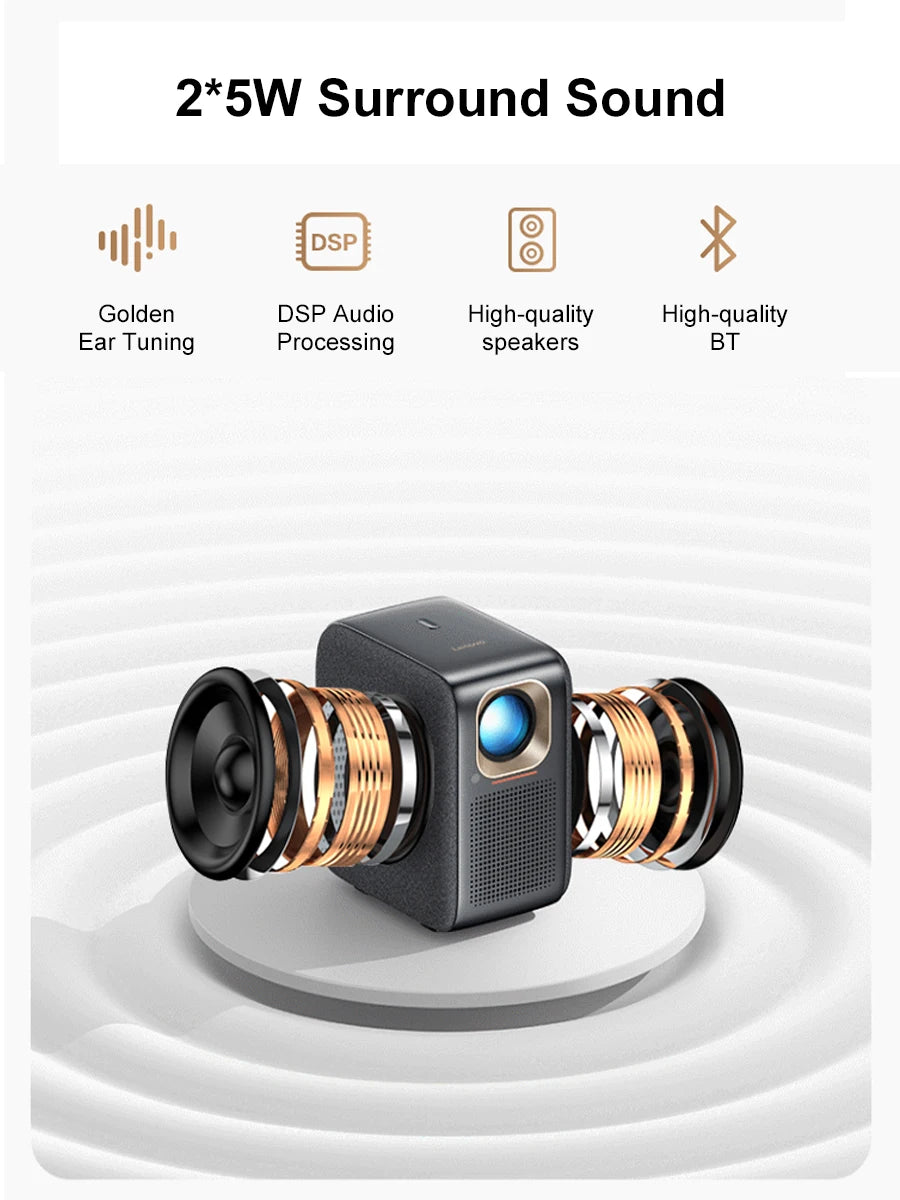 Lenovo T100 4K Projector Full HD 1080P 4k Projectors for Movies Beam Android Smart tv Video LED Home Theater