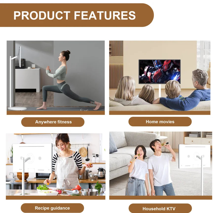 Portable WiFi Touch Screen Android TV for Multi-Scenario Use