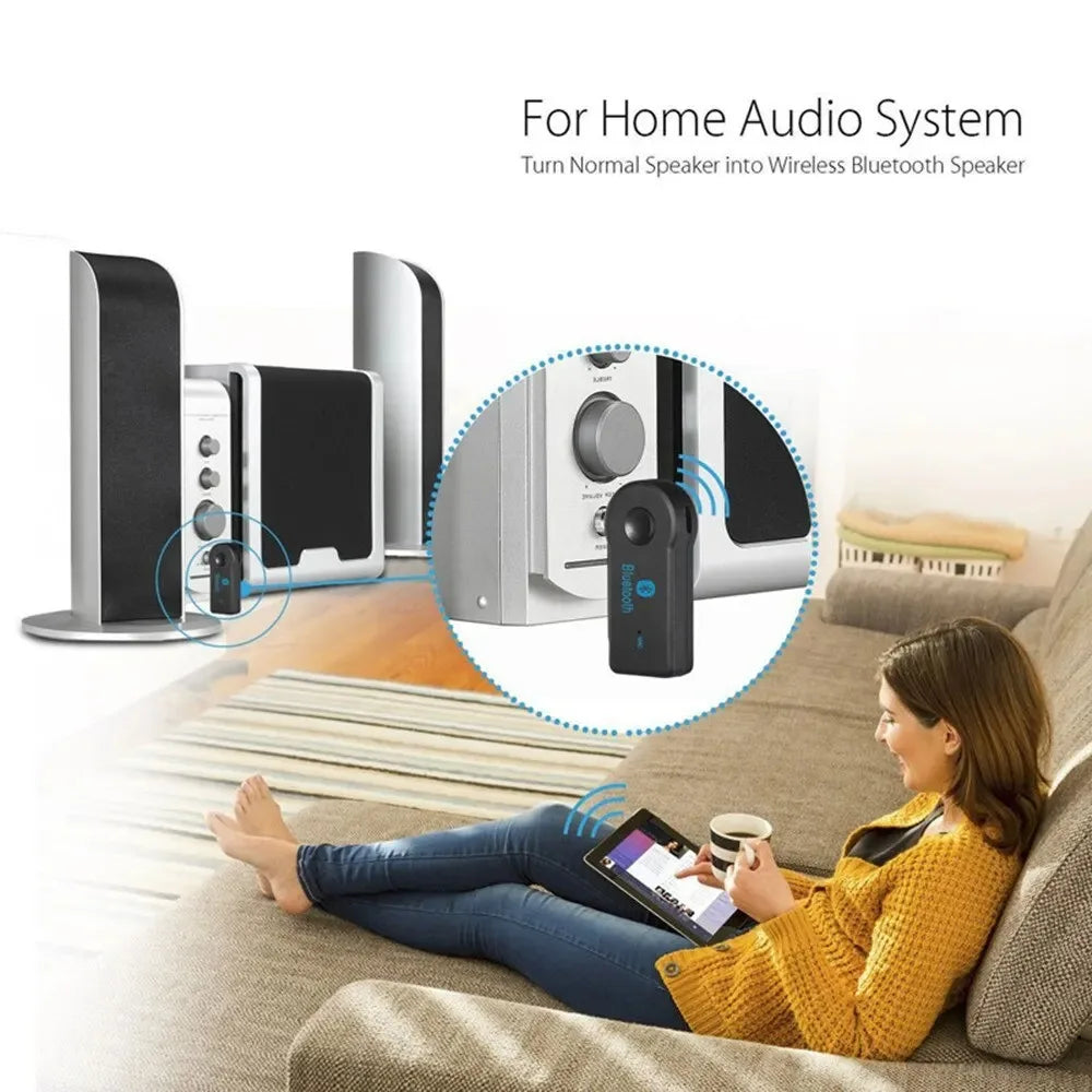 AUX Bluetooth 5.0 Receiver,Wireless Bluetooth5.0 Car 3.5mm Socket Adapter,Audio Converter Mobile Phone Hands-Free Stereo Adapter