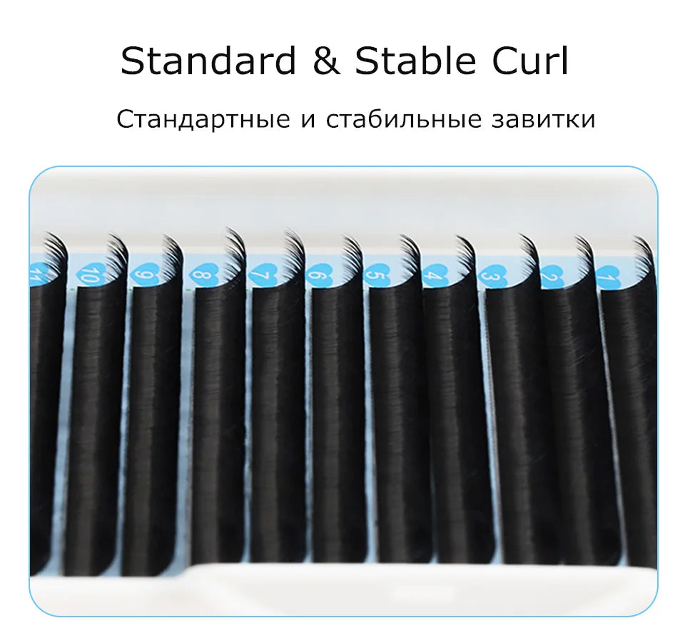 AGUUD Matte Black Individual Eyelash Extension Professional Volume Korean PBT Cashmere Lash Extension Tray Classic Lashes Cilios