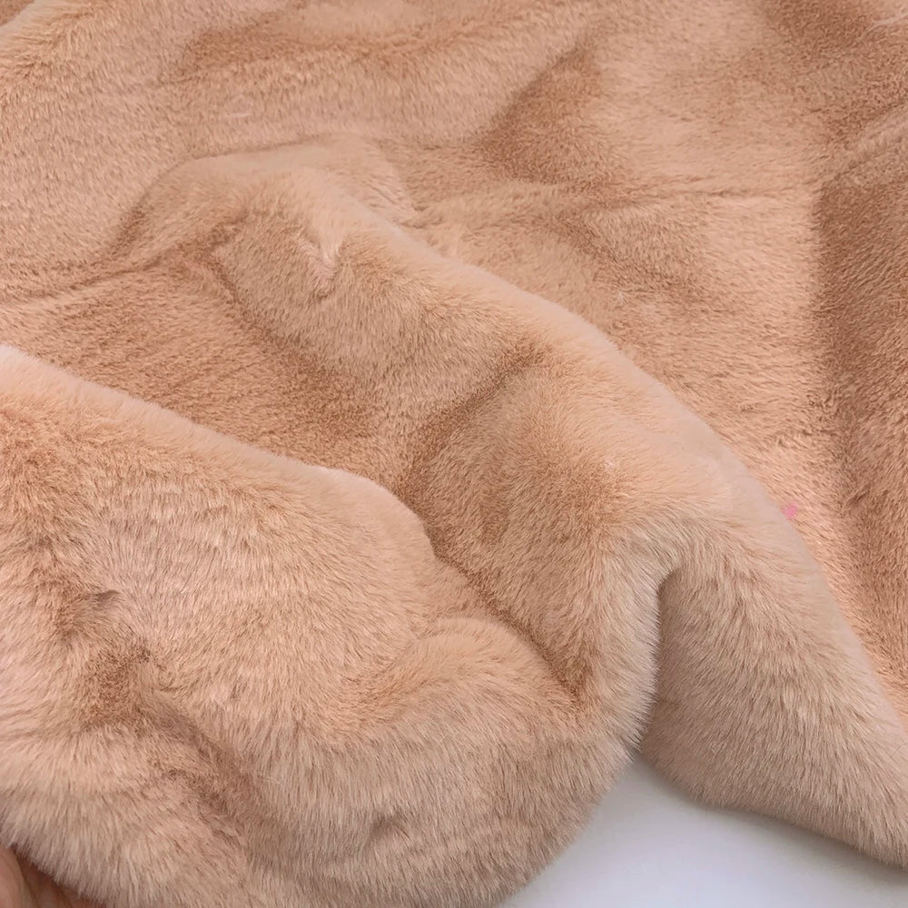 1Pcs 50/80/160cm Faux Rabbit Fur Fabric 100% Polyester 10mm Pile Super Soft Plush Fabric For Handmade Stuffed Toys Sewing Fabric