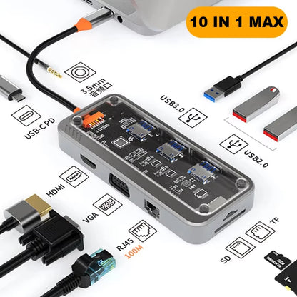 USB Type-C Hub with HDMI - Essential PC Accessories Docking Station Compatible with MacBook Pro Air  Mini and Laptops usb 3.0
