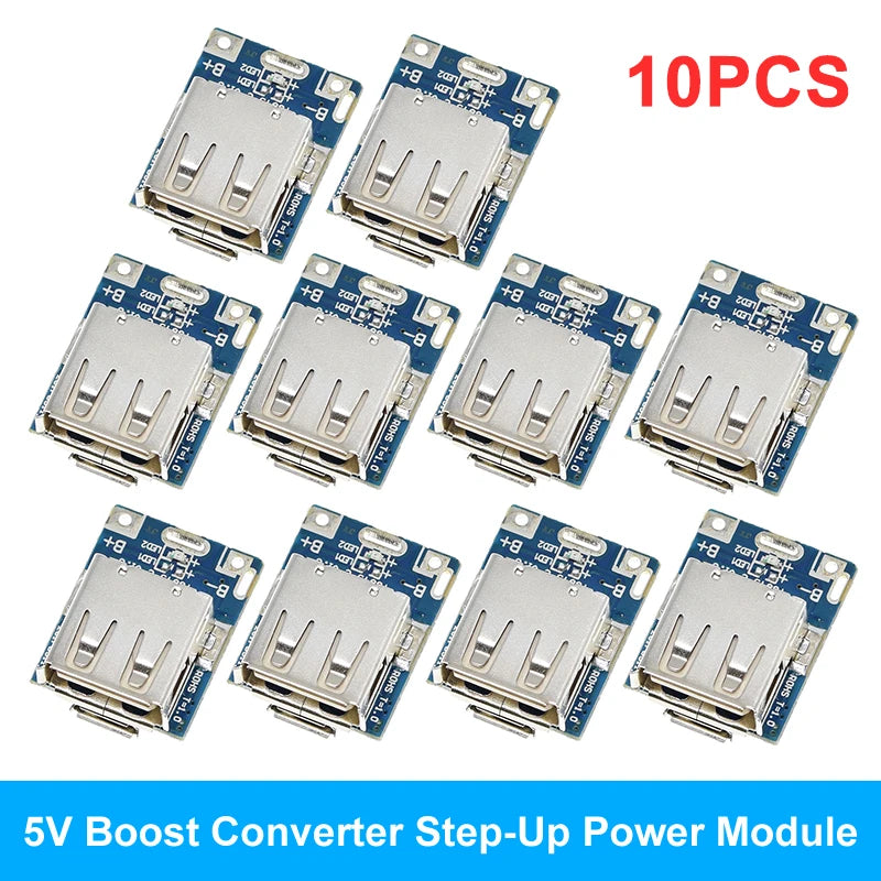 GREATZT 5V Boost Converter Step-Up Power Module Lithium Battery Charging Protection Board LED Display USB For DIY Charger 134N3P