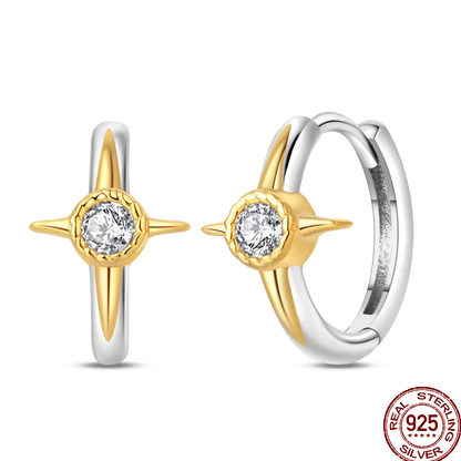 Hot Sale 925 Sterling Silver Spring Zircon Sunflower Stud Earrings For Women 2023 Trending Fashion Jewelry mother's day gift