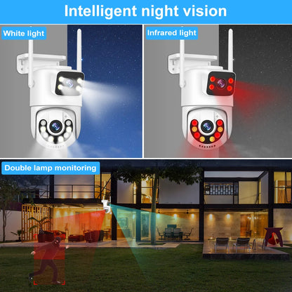 Smar WiFi Security Camera System 6MP Dual Lens Wireless IP Camera Kit With Two-Way Audio 8CH NVR