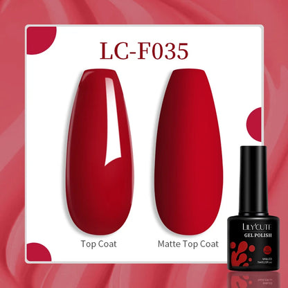 LILYCUTE 7ml White Color Gel Nail Polish Semi Permanent UV Gel Polish Gorgeous Full Coverage Soak Off UV LED Nail Gel Varnishes