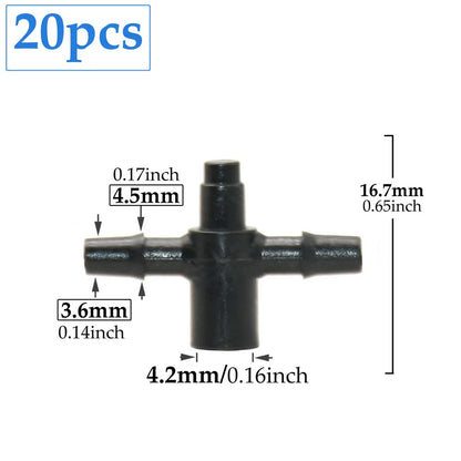 2L 4L 8L Irrigation Drippers Fitting 2/4-way Arrow Dropper Connector Cross Water Splitter Emitter Micro Drip Irrigation System