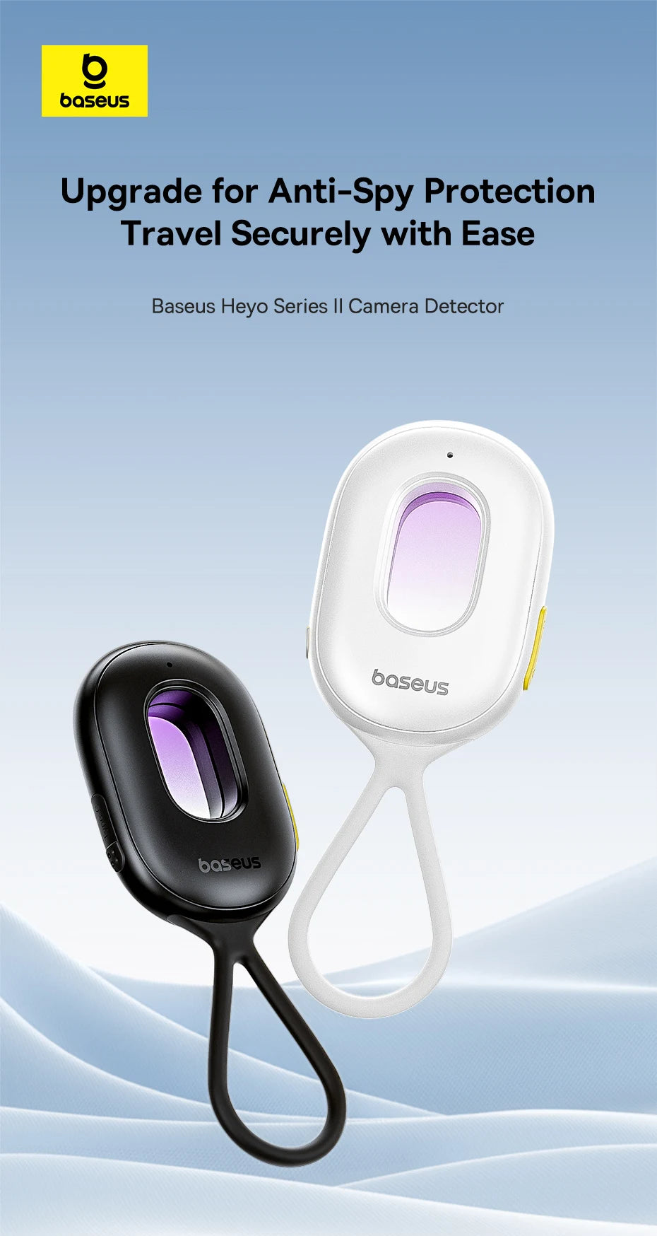 【New】Baseus Camera Detector Intelligent Hidden Camera Signal Gadget Security Alarm Anti Spy Candid Peeping Protection Detector
