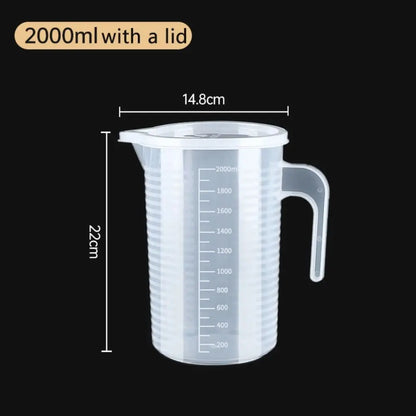 Measuring Cup Transparent Plastic Laboratory Beaker Graduated Liquid Jug Cup Kitchen Baking Cooking Measurement Scale Container